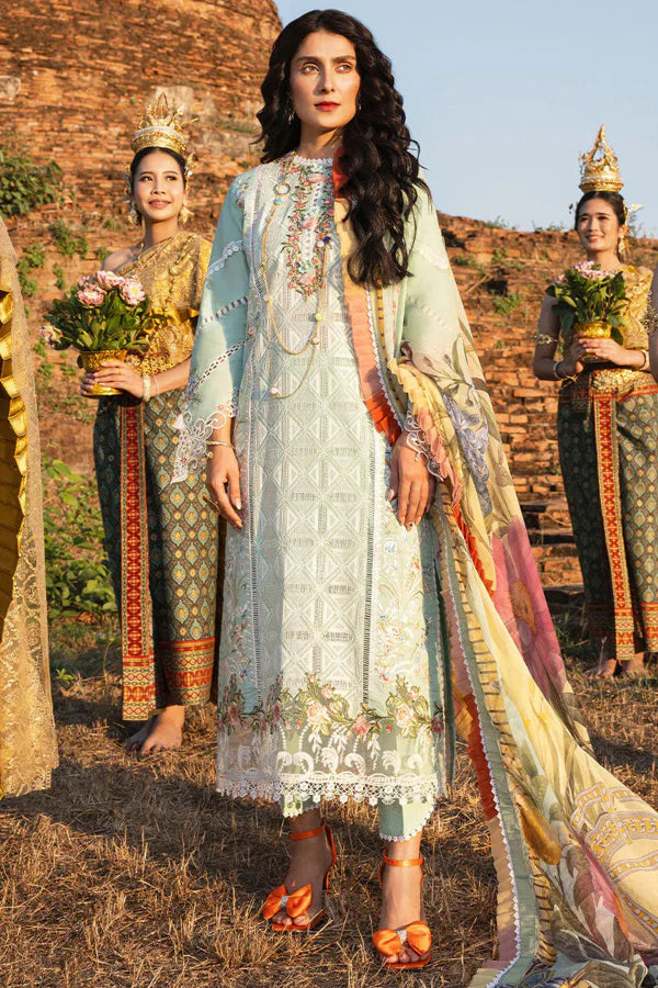 03-Piece Lawn Suit With Embroidery - Unstitched