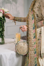 3 Piece Luxury Embroidered Suit - Unstitched
