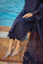 3 Piece Embroidered Chikankari Suit - Unstitched