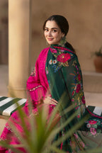 3 Piece Embroidered Chikankari Suit - Unstitched