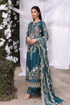 3 Piece Embroidered Chikankari Suit - Unstitched