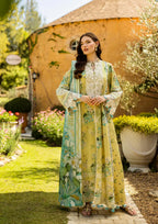 03-Piece Printed Lawn With Embroidery Suit - Unstitched
