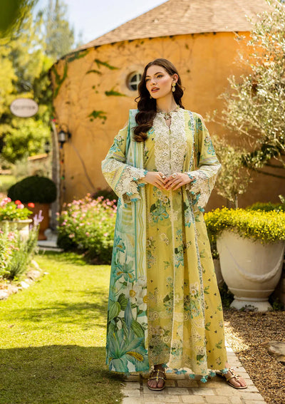 03-Piece Printed Lawn With Embroidery Suit - Unstitched