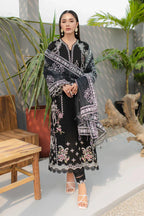 03-Piece Lawn Suit With Embroidery - Unstitched