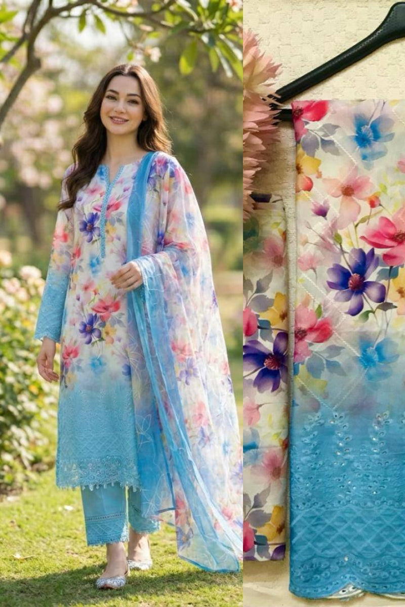 3 Piece Lawn Suit - Unstitched