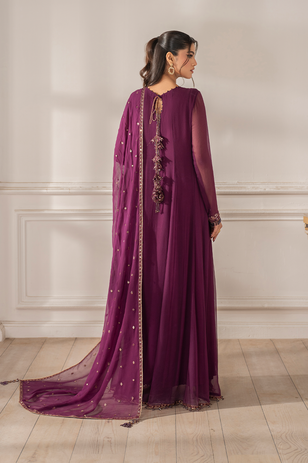 3 Piece Chiffon Suit - Unstitched