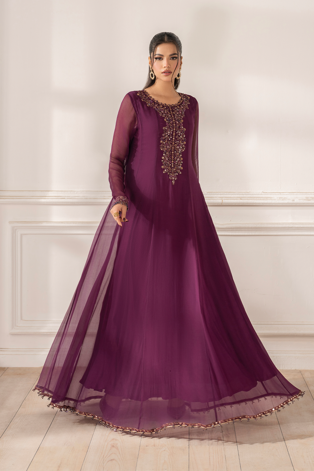 3 Piece Chiffon Suit - Unstitched