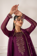 3 Piece Chiffon Suit - Unstitched