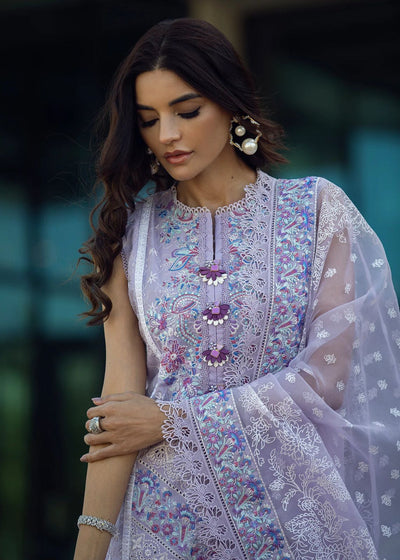 3 Piece Lavender Lawn Suit - Unstitched