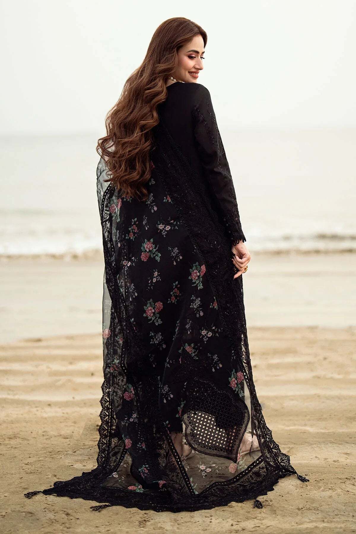 3 Piece Embroidered Chikankari Suit - Unstitched