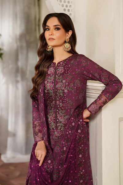 03-Piece Printed Lawn Suit With Embroidery - Unstitched