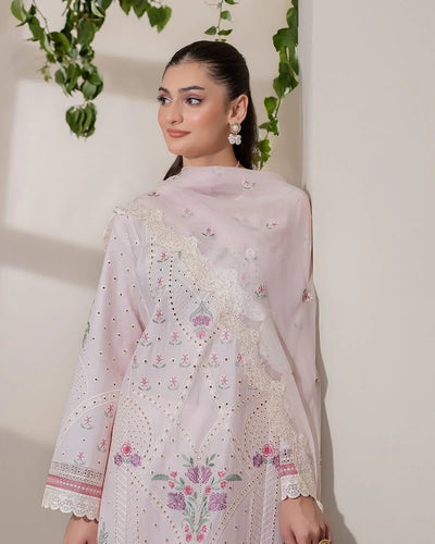 03-Piece Lawn Suit With Embroidery - Unstitched