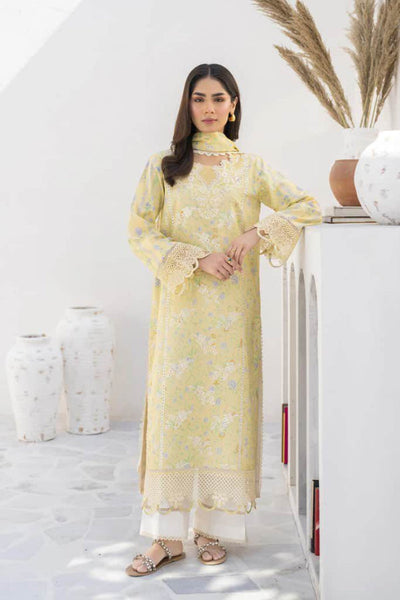 03-Piece Printed Lawn Suit - Unstitched