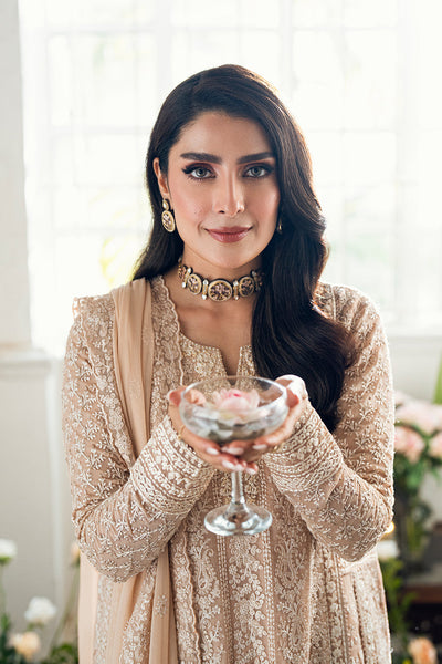 3 Piece Embroidery Chiffon Suit - Unstitched