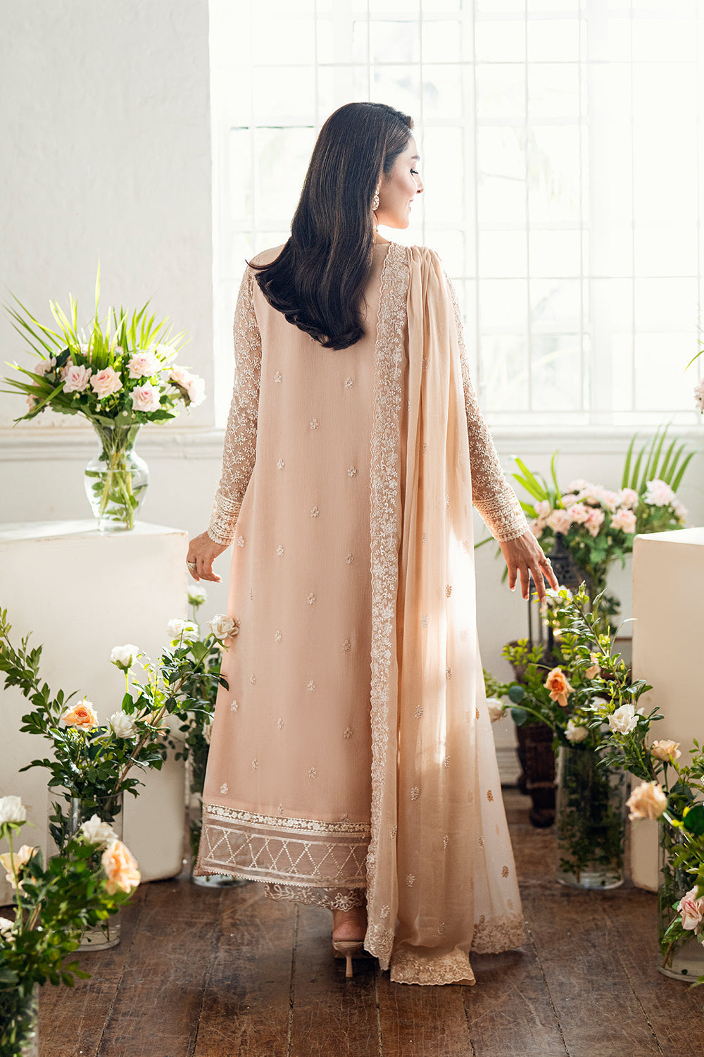 3 Piece Embroidery Chiffon Suit - Unstitched