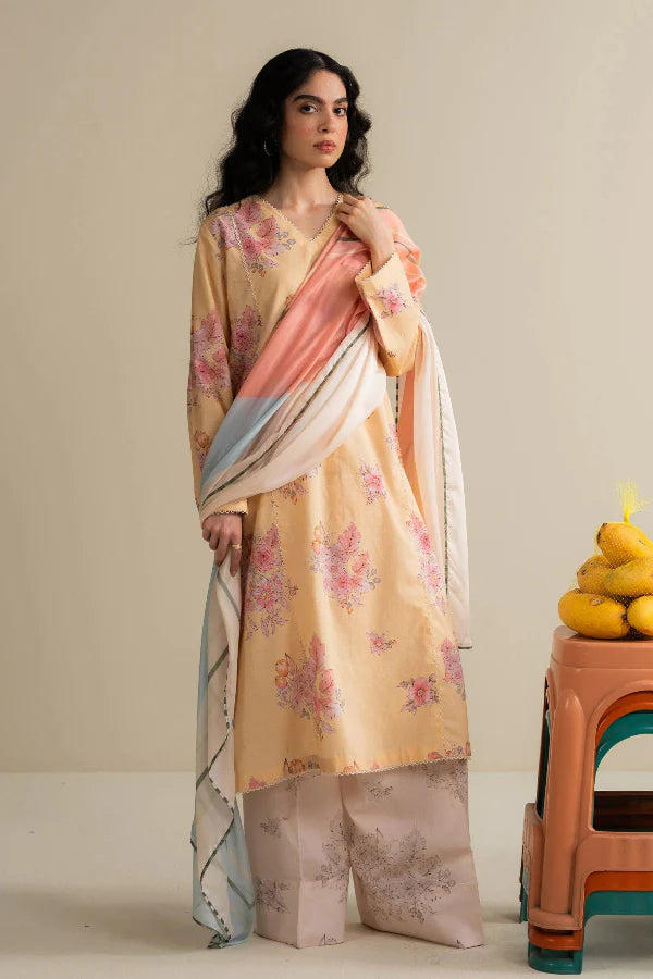 3 Piece Designer Suit - Unstitched