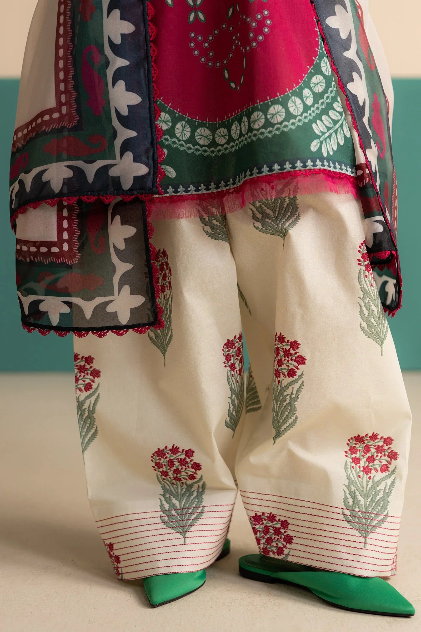 3 Piece Designer Suit - Unstitched