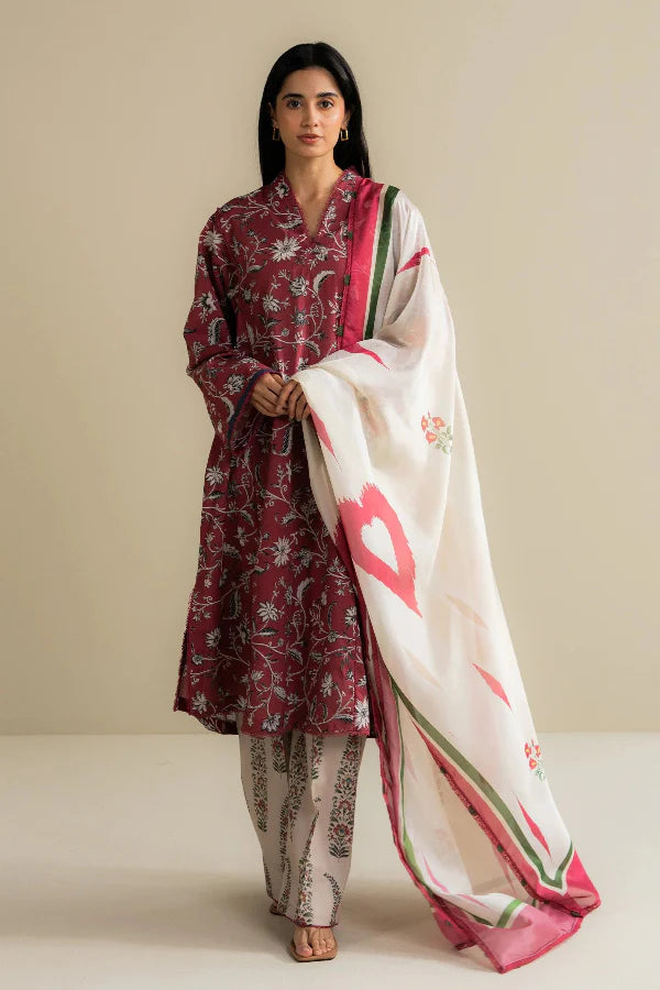 3 Piece Designer Suit - Unstitched