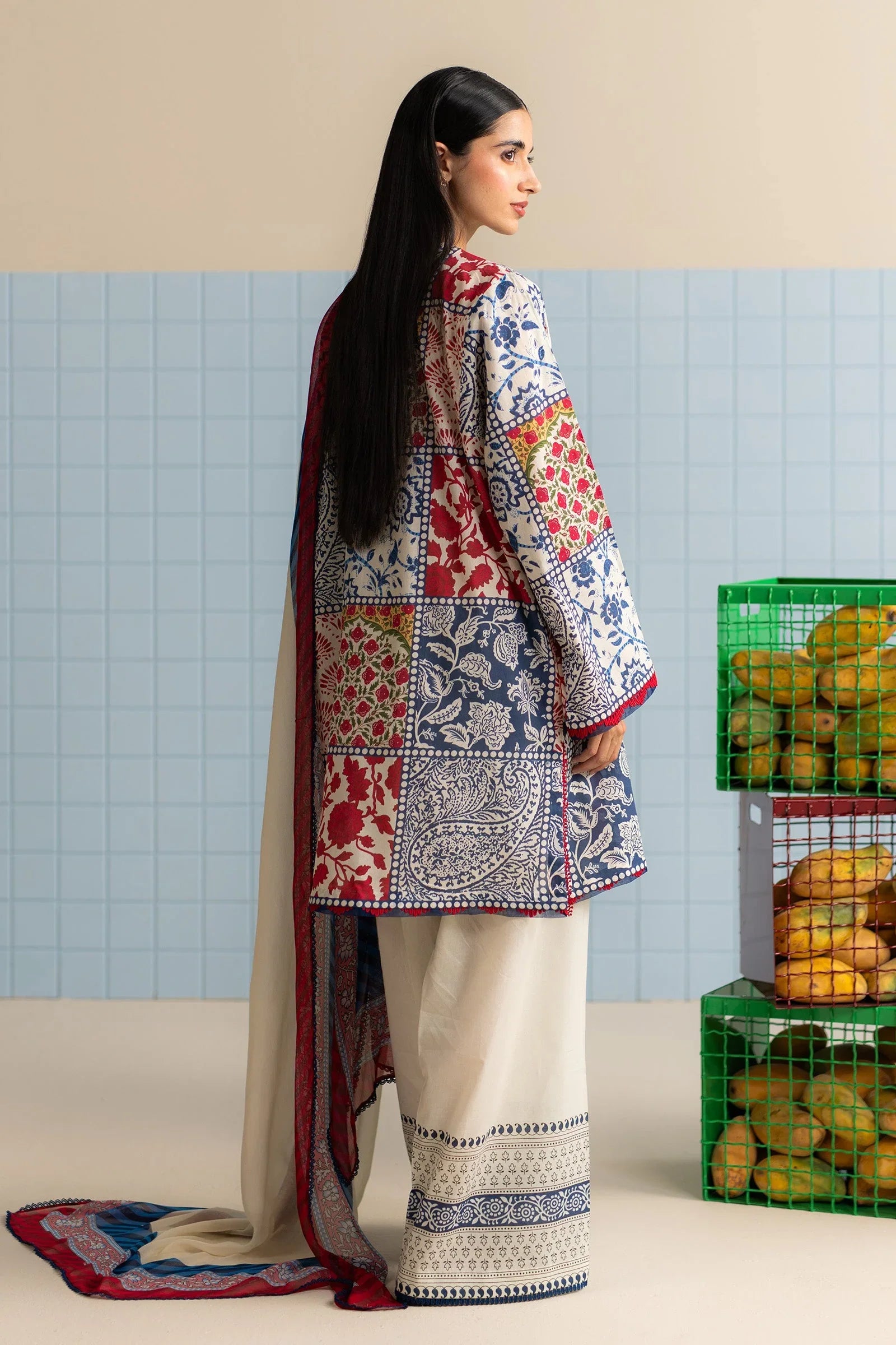 3 Piece Designer Suit - Unstitched