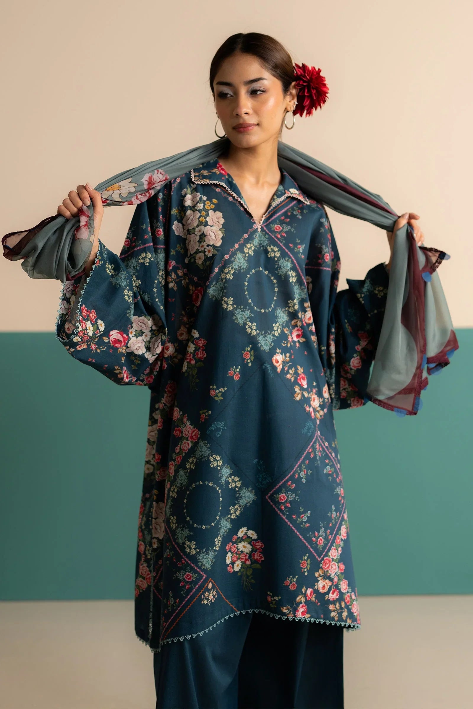 3 Piece Designer Suit - Unstitched