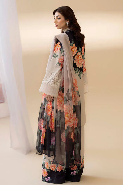 03-Piece Printed Lawn Suit With Chikankari Embroidery – Unstitched