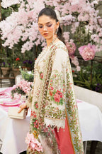 3 Piece Lawn Embroidery Organza Suit - Unstitched