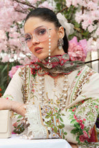 3 Piece Lawn Embroidery Organza Suit - Unstitched