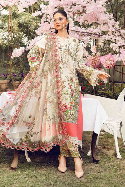 3 Piece Lawn Embroidery Organza Suit - Unstitched