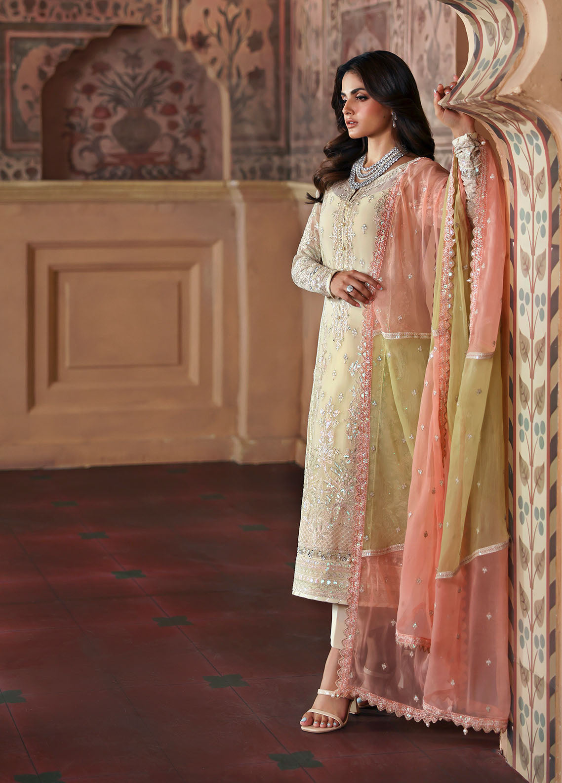 3 Piece Chiffon Suit - Unstitched