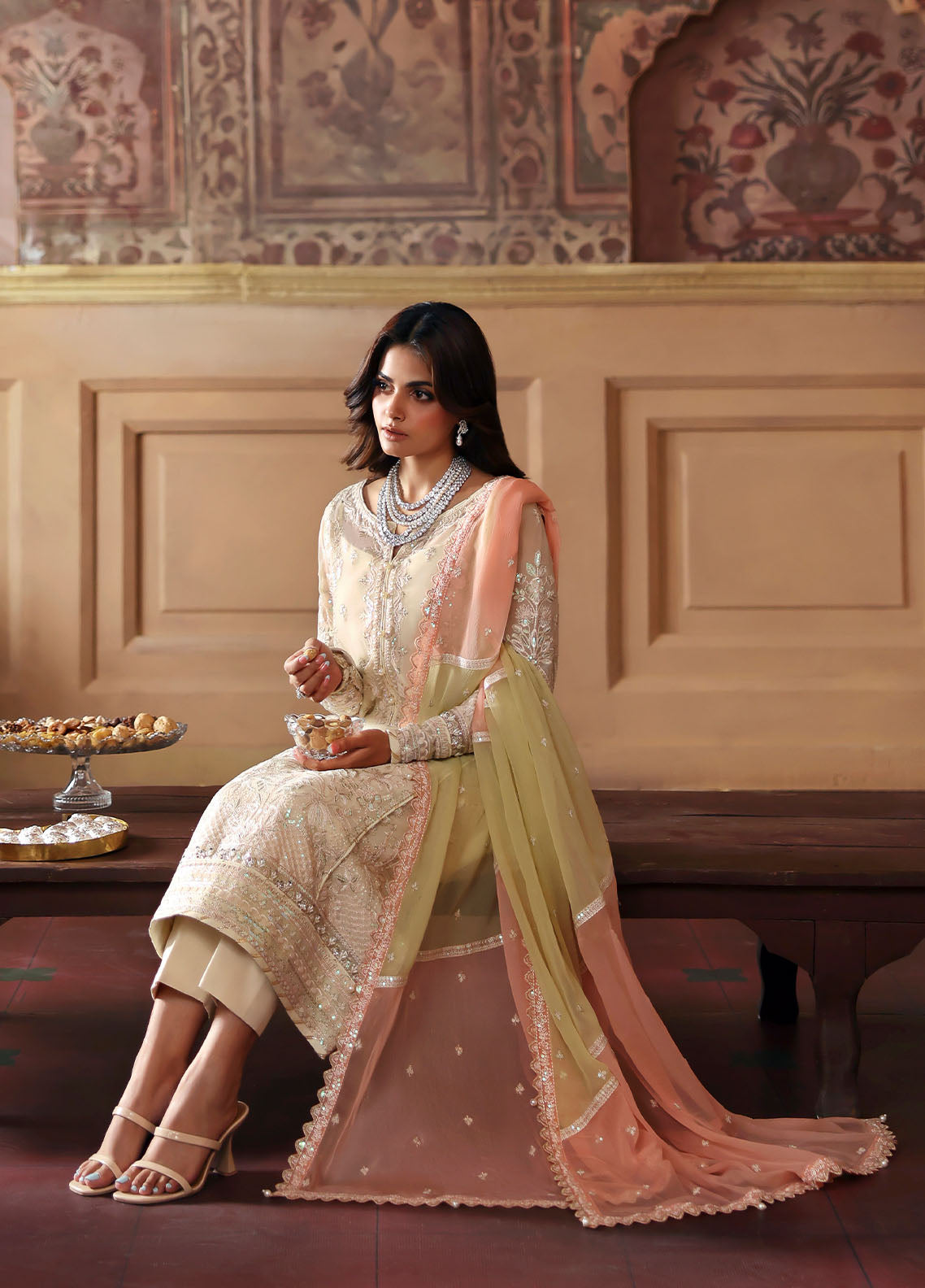 3 Piece Chiffon Suit - Unstitched