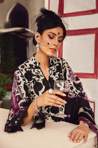 03-Piece Printed Lawn With Chikankari Embroidery - Unstitched