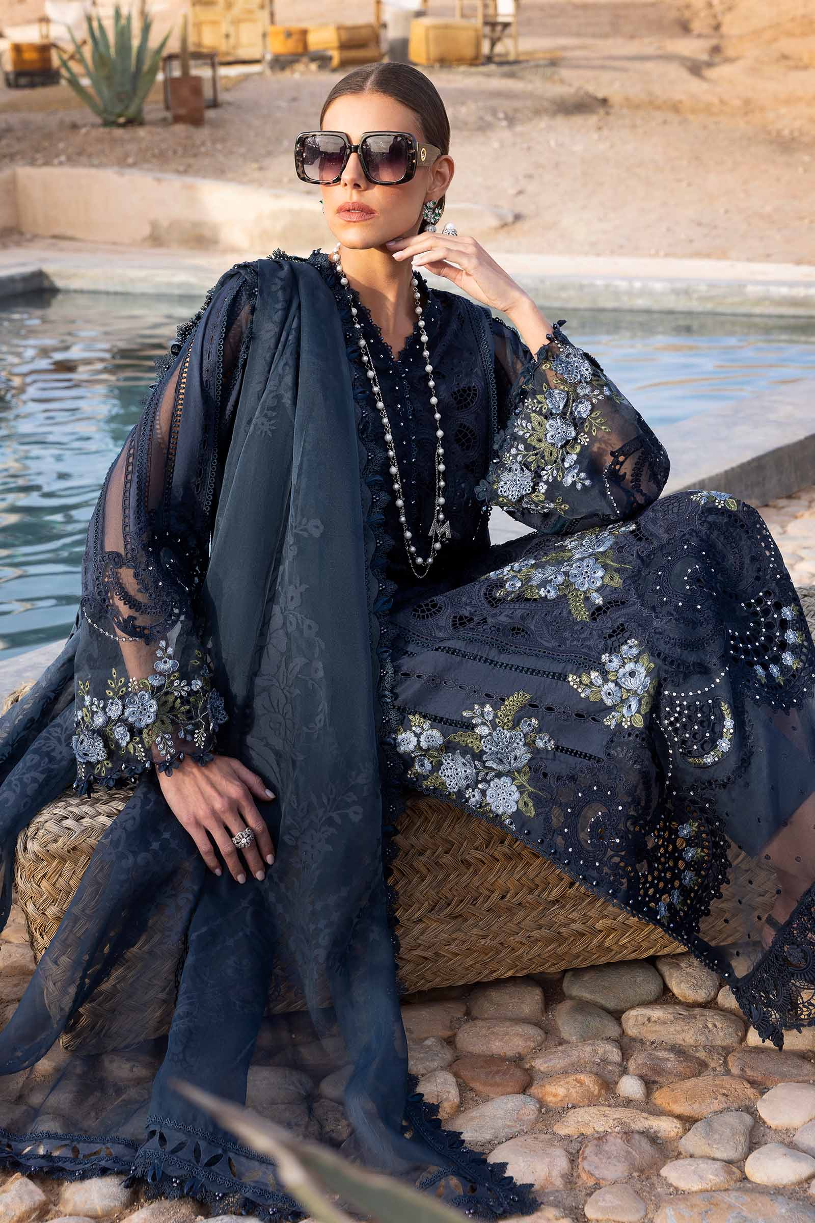 3 Piece Lawn Embroidery Suit - Unstitched