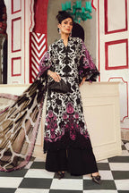 03-Piece Printed Lawn With Chikankari Embroidery - Unstitched