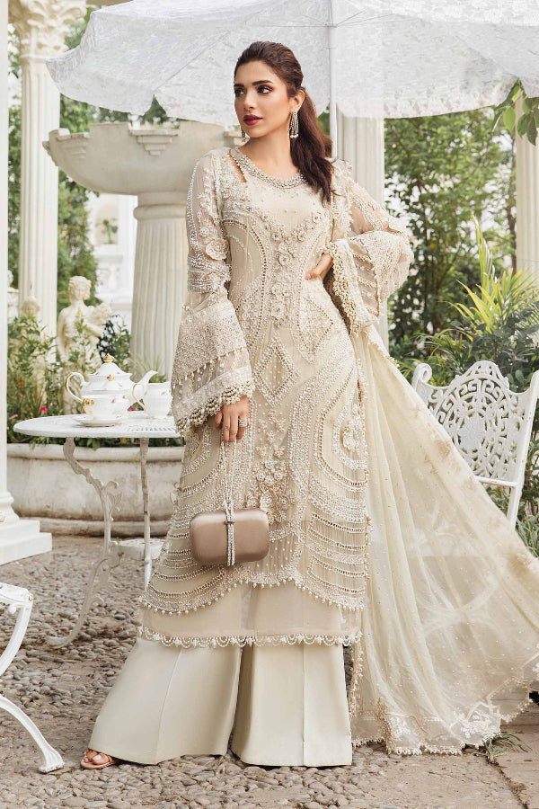 3 Piece Embroidered Chiffon Suit - Unstitched