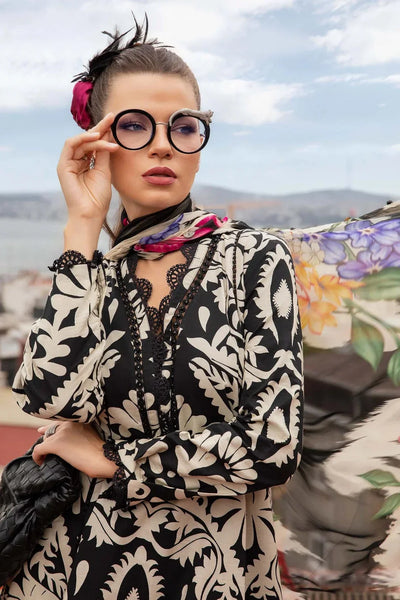 03-Piece Printed Lawn Suit - Unstitched
