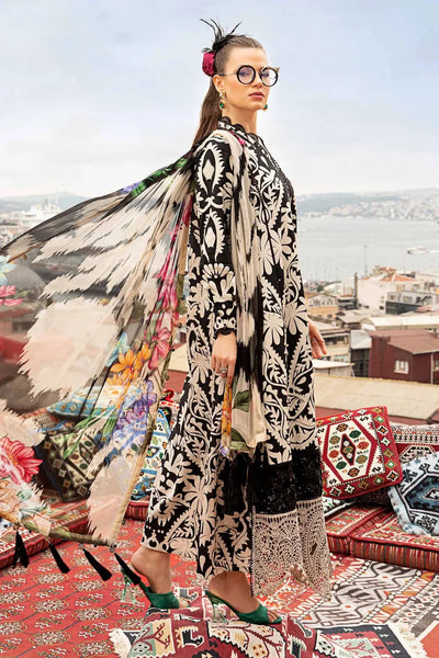 03-Piece Printed Lawn Suit - Unstitched