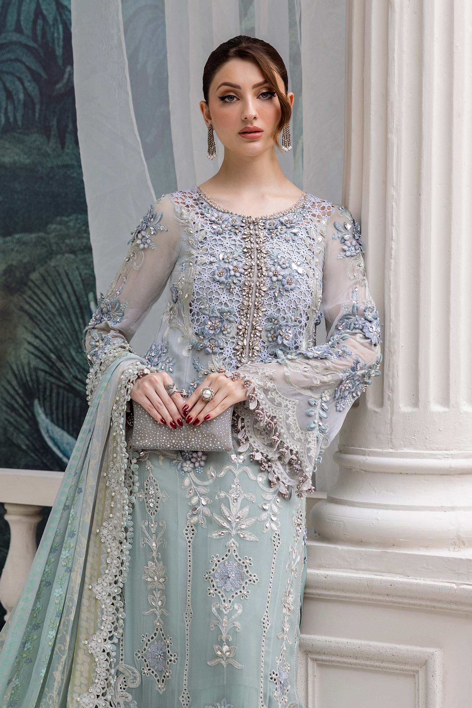 3 Piece Luxury Bridal Wear Suit - Unstitched