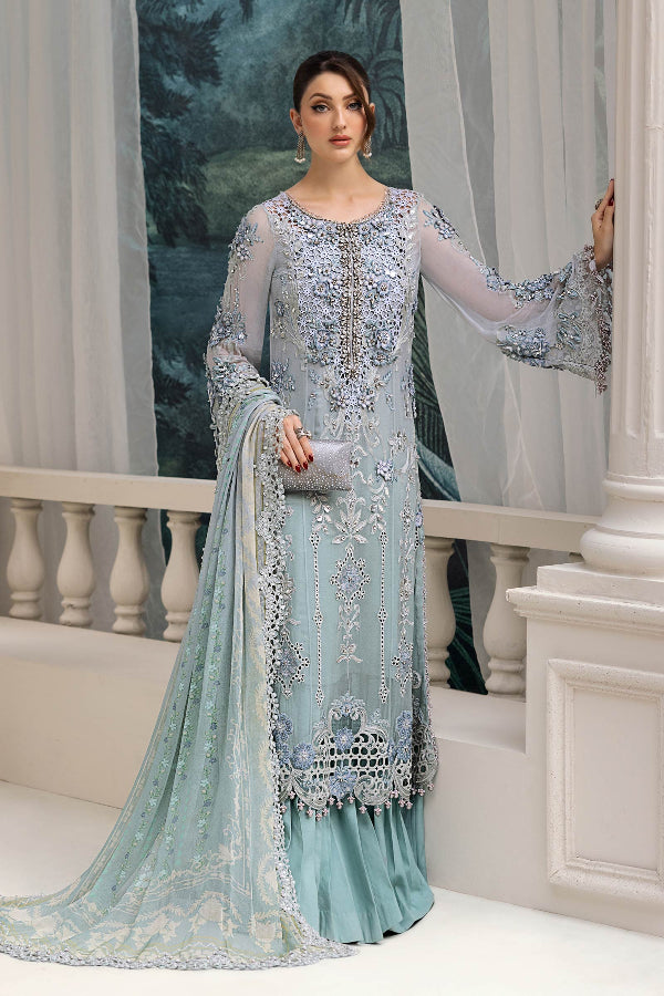 3 Piece Luxury Bridal Wear Suit - Unstitched