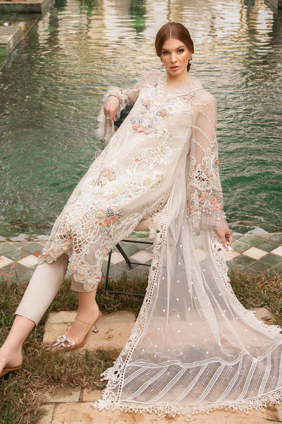3 Piece Embroidered Organza Suit - Unstitched