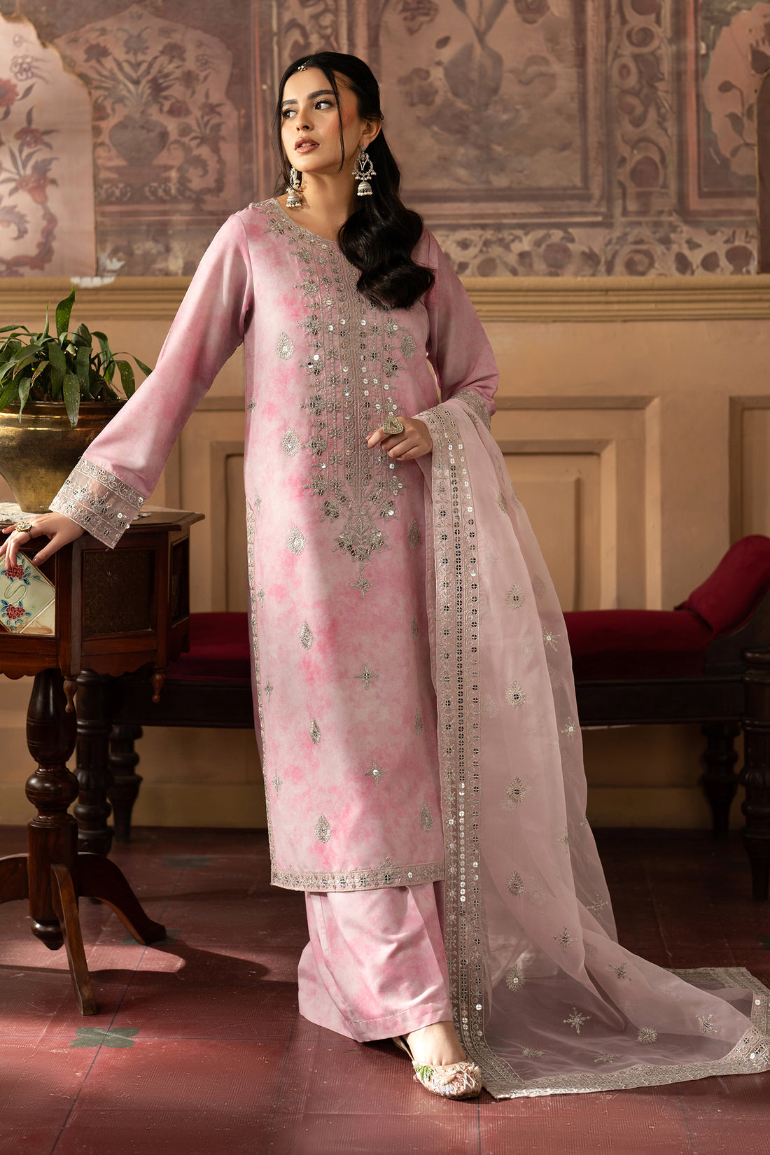 3 Piece Lawn Silk Suit - Unstitched