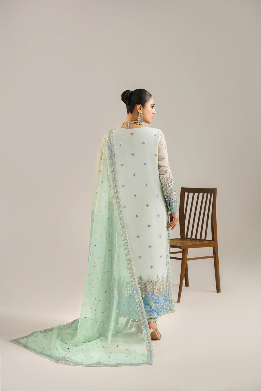 3 Piece Organza Suit - Unstitched