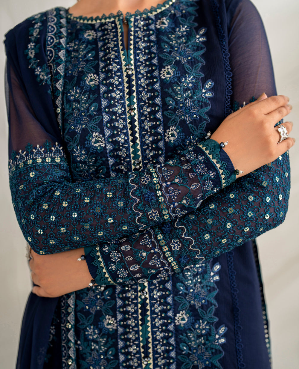 3 Piece Chiffon Suit - Unstitched