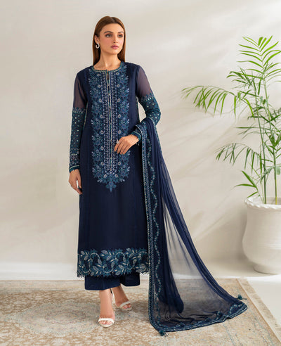 3 Piece Chiffon Suit - Unstitched