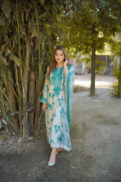 3 Piece Printed Lawn Suit - Unstitched