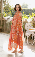03-Piece Lawn Suit With Embroidery - Unstitched