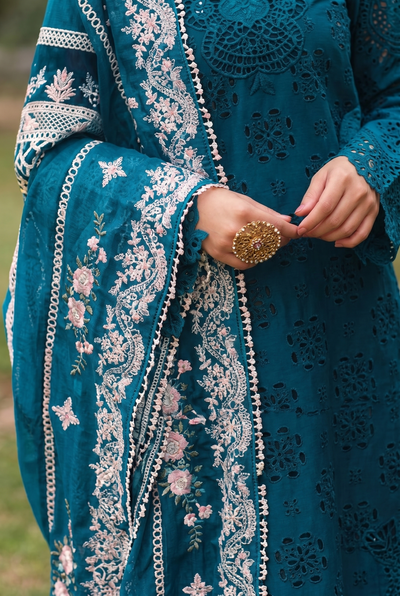 03-Piece Lawn Suit With Heavy Embroidery - Unstitched