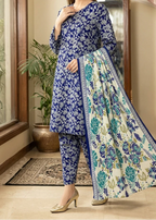 03-Piece Printed Lawn Suit - Unstitched