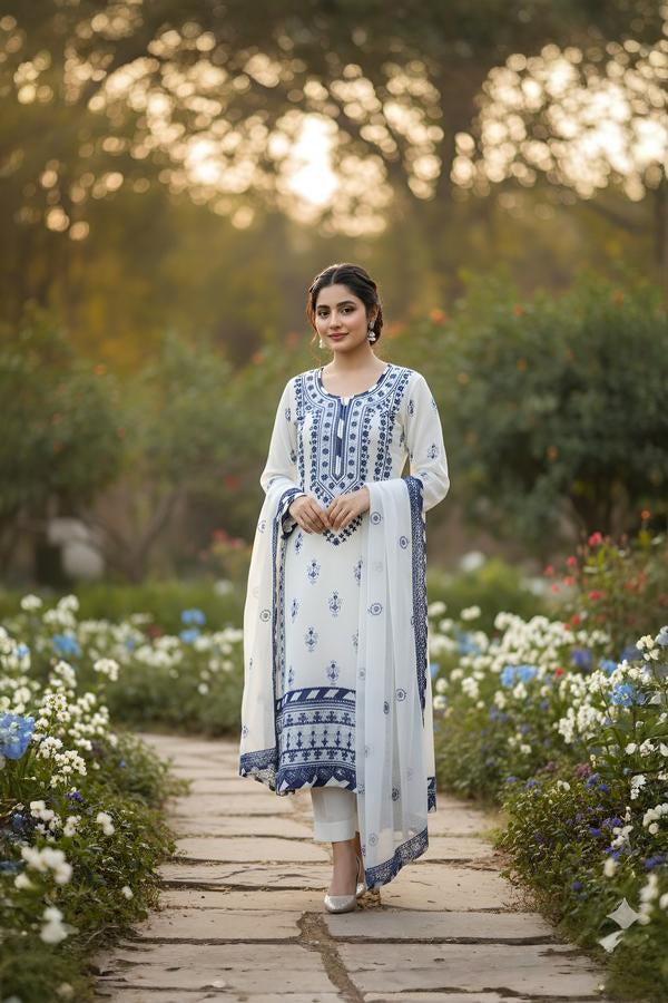 3 Piece Designer Dress - Unstitched