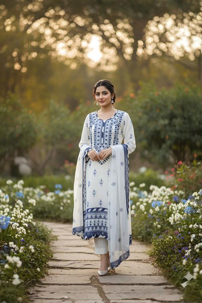 3 Piece Designer Dress - Unstitched