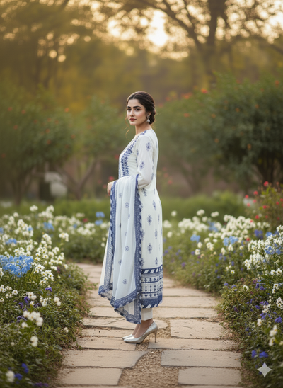 3 Piece Designer Dress - Unstitched